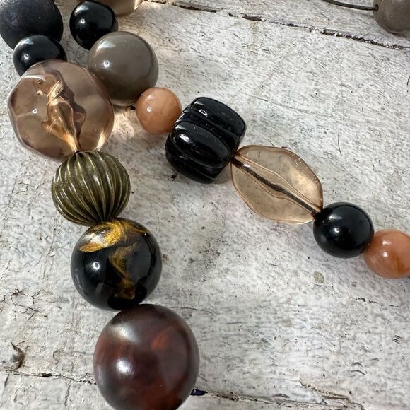 Vintage Attrib To Monies Multi Chunky Bead 24’’ Necklace - Picture 7 of 9